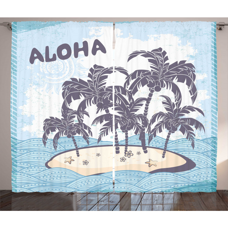 Hawaiian Island Curtain