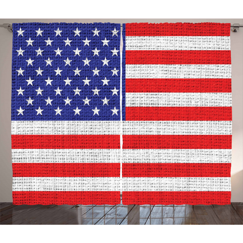 American Freedom Theme Curtain
