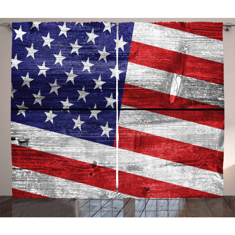 America Patriotic Day Curtain
