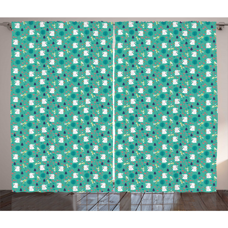 Rabbit Pattern Curtain