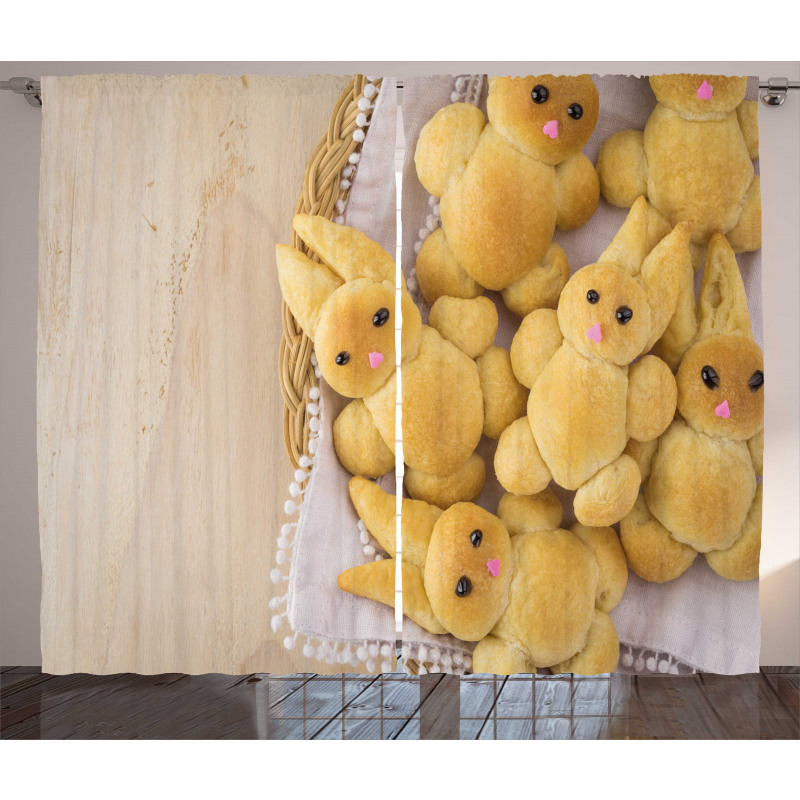 Homemade Rabbit Cookie Curtain