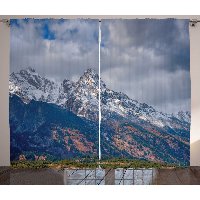Snowy Scene Grand Teton Curtain