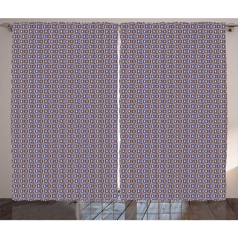 Retro Geometrical Motif Curtain