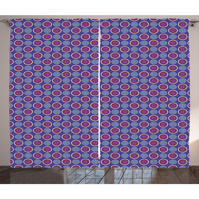 Abstract Retro Rounds Curtain