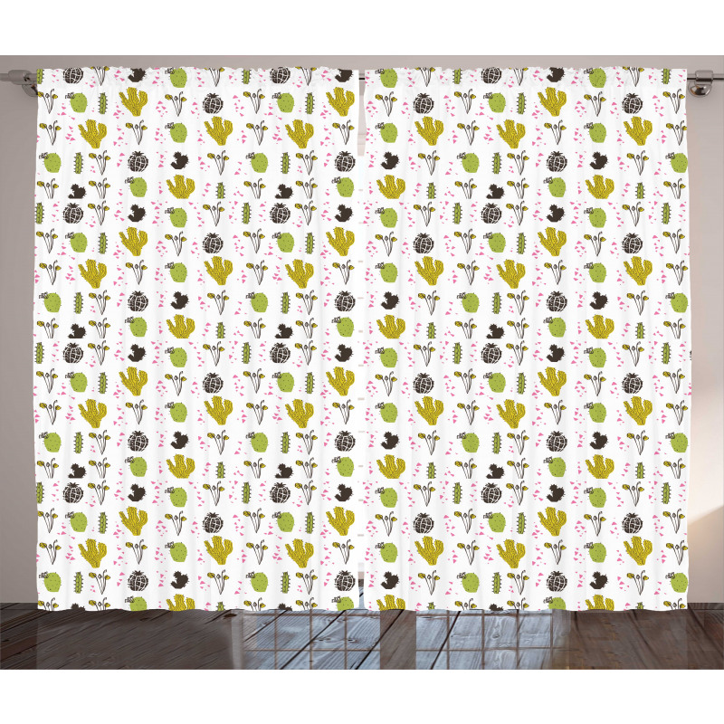 Botanical Little Triangles Curtain