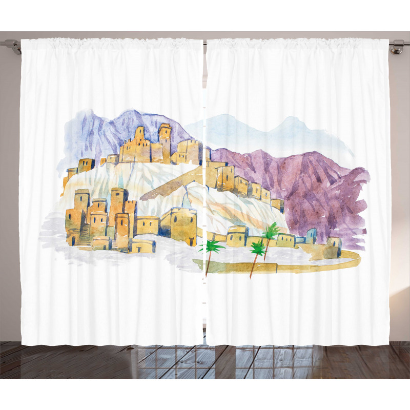 Desert City Art Curtain