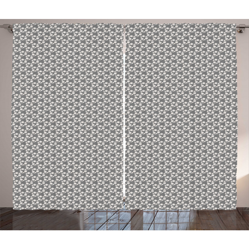 Retro Irregular Rounds Pattern Curtain