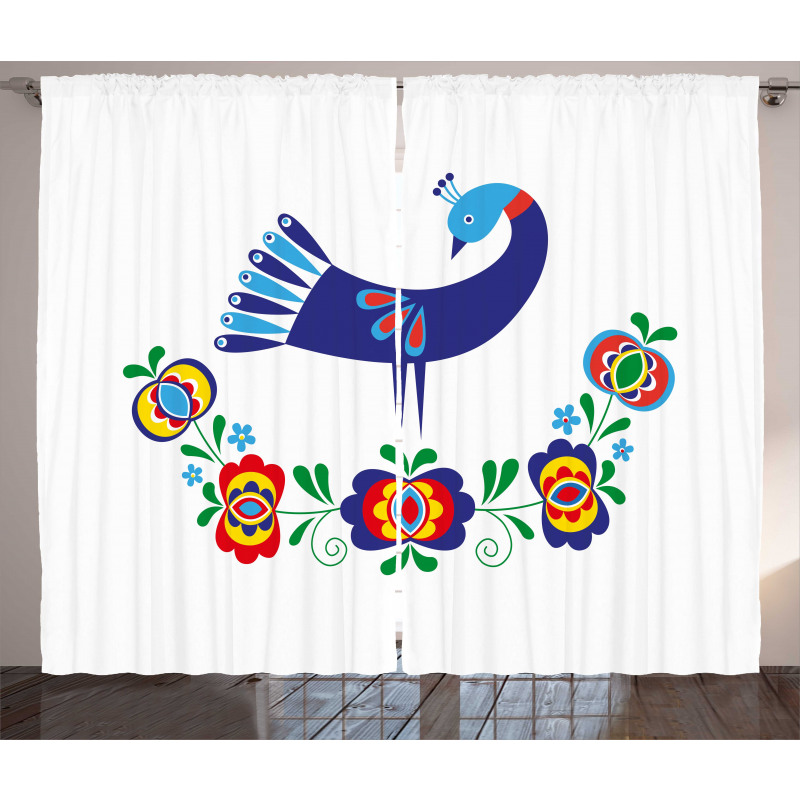 Ukrainian Culture Floral Curtain
