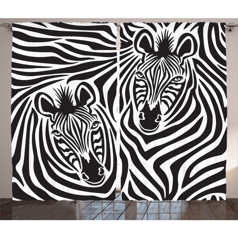 Zebras Eyes and Face Curtain