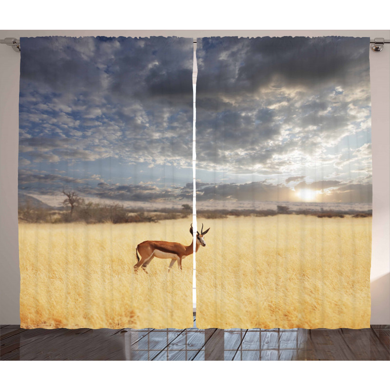 Antelope in Tranquil Nature Curtain