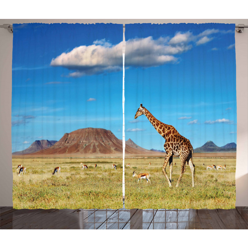 Savanna Giraffes Curtain
