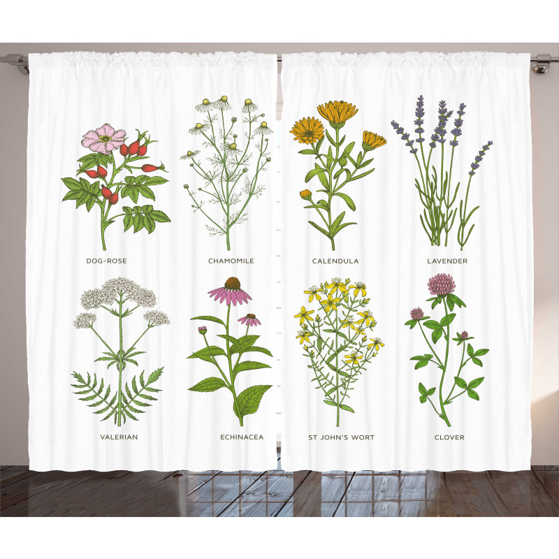 Natural Cosmetics Flowers Curtain