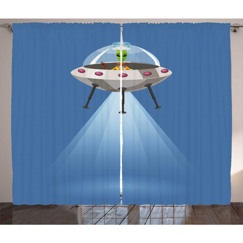 Spaceship Extraterrestrial Curtain