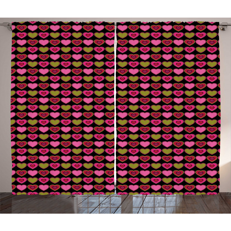 Dots and Hearts Curtain
