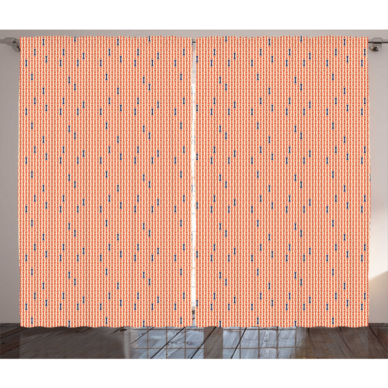 Bicolour Modern Pattern Curtain