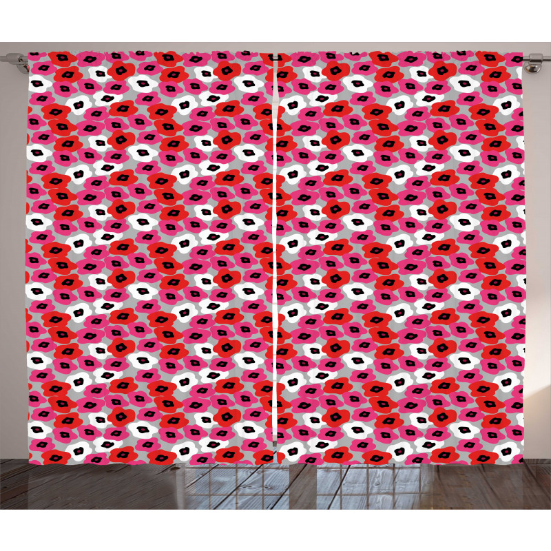 Flower Look Motif Curtain