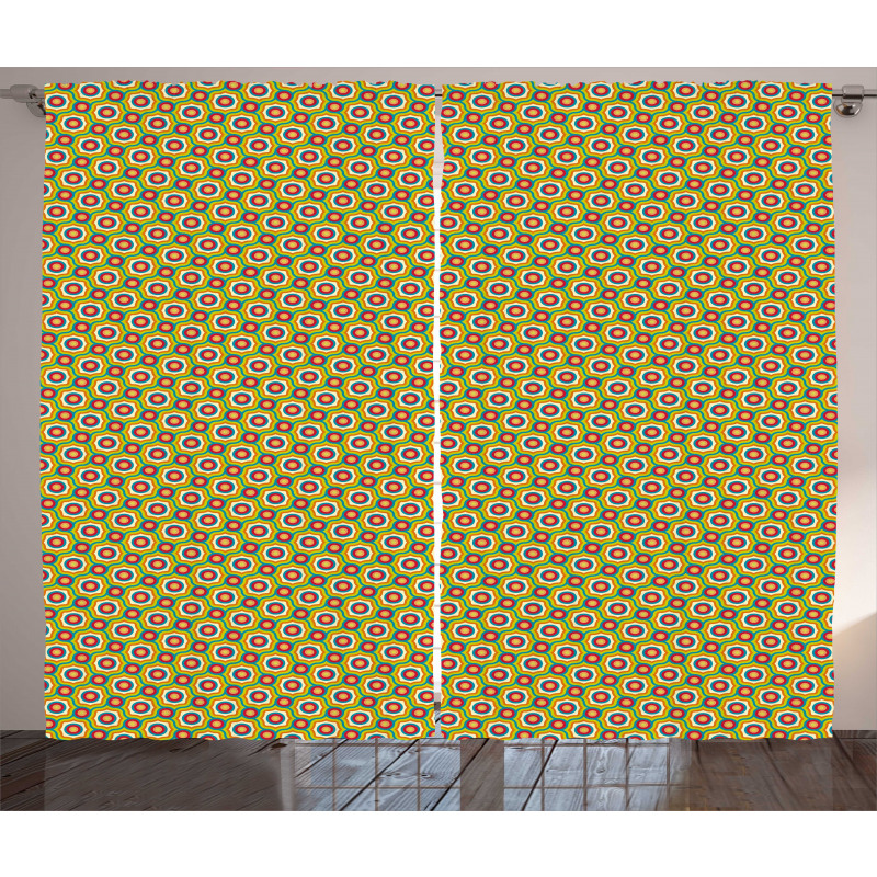 Quirky Vivid Modern Motif Curtain