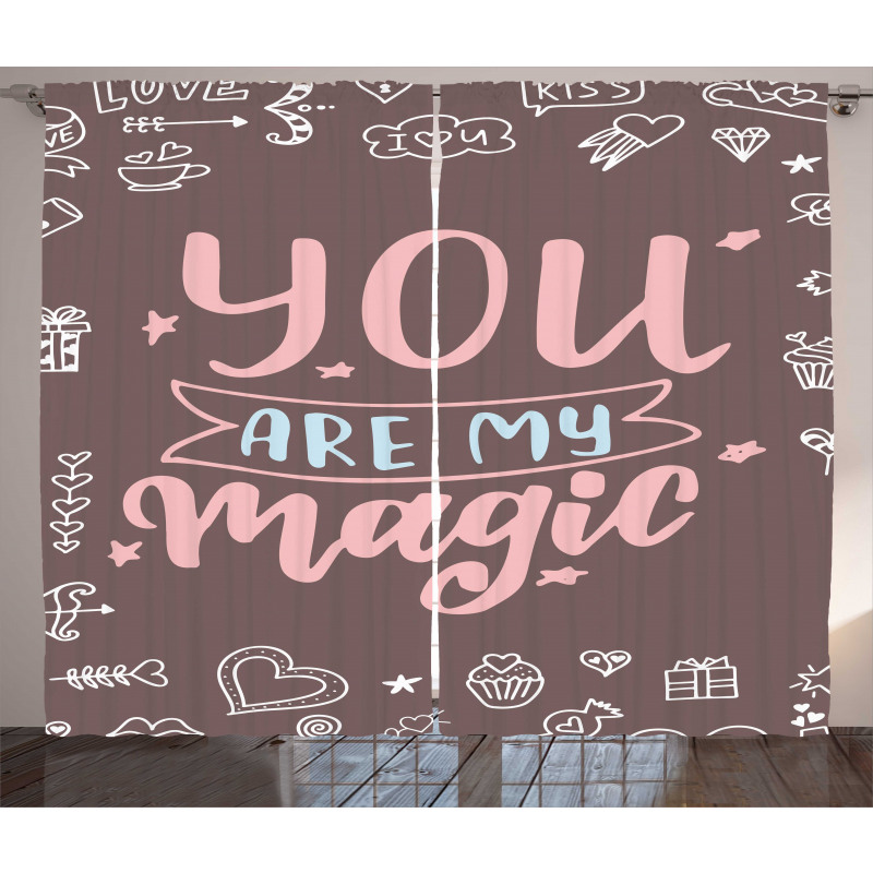 You are My Magic Outline Curtain