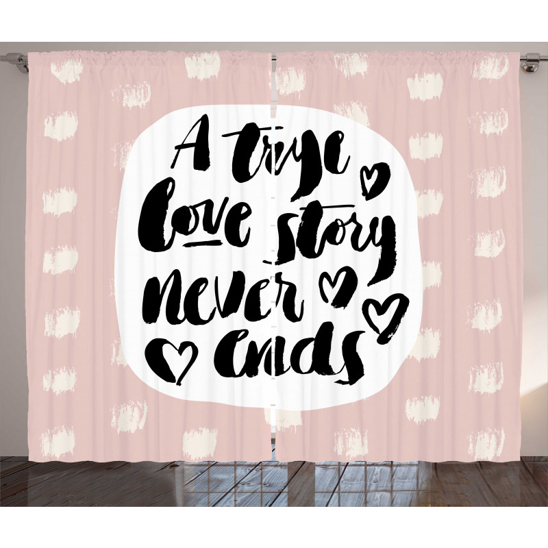 Love Story Saying Curtain