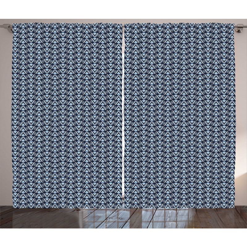 Tribal Triangular Zigzags Curtain