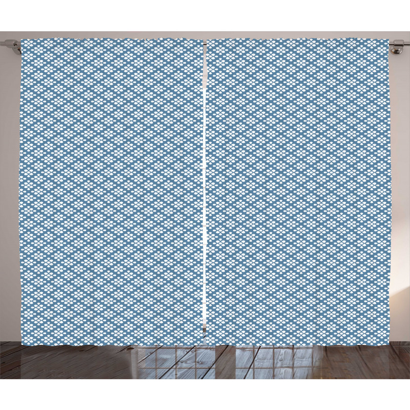 Symmetric Floral Motif Art Curtain