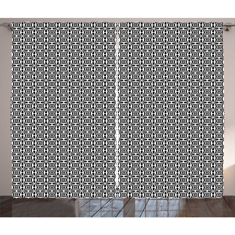 Monochrome Classic Motif Curtain