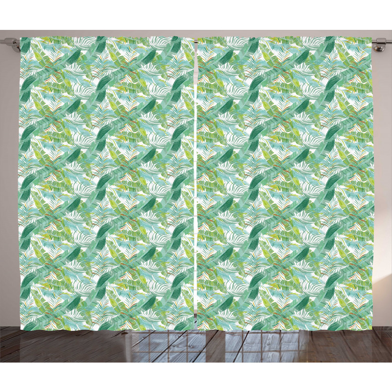 Creative Tropical Leaves Curtain