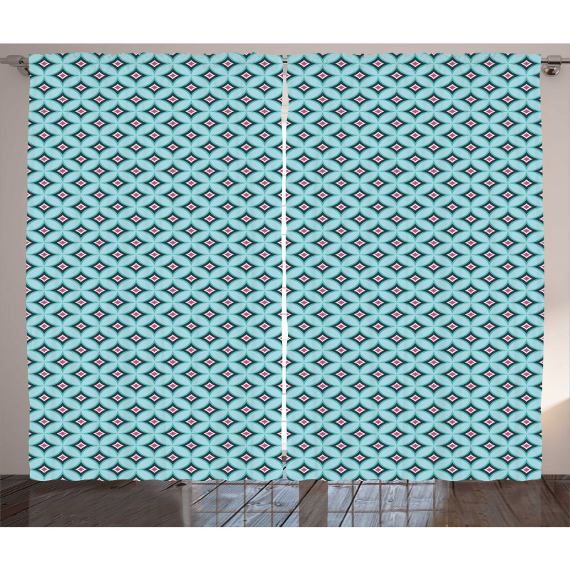 Diamond Centered Rounds Curtain