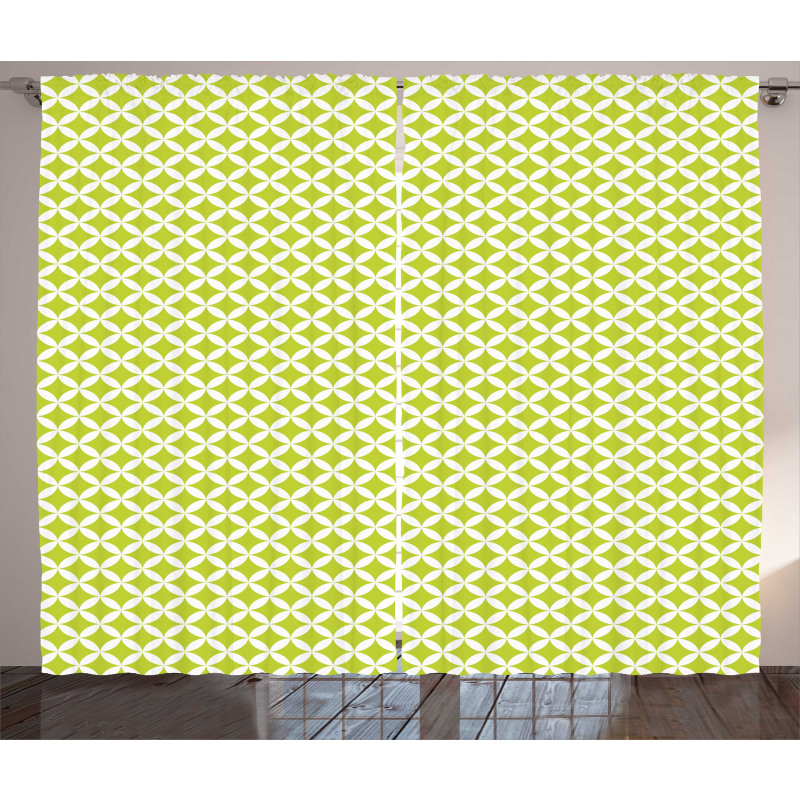 Retro Diamond Star Rounds Curtain