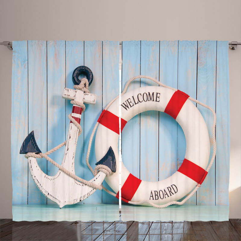 Anchor and Life Buoy Curtain