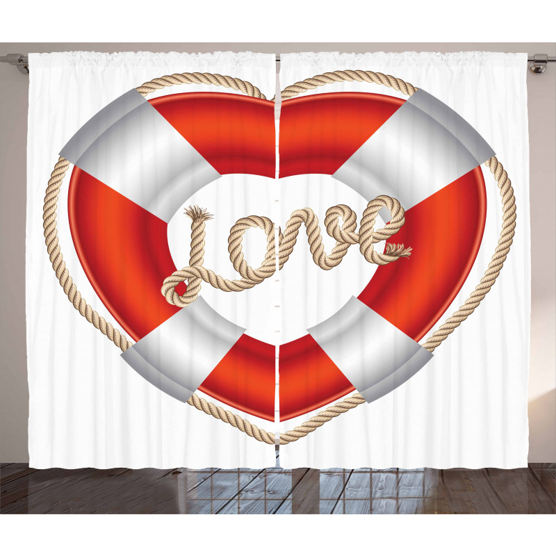 Valentine Love Hearts Curtain
