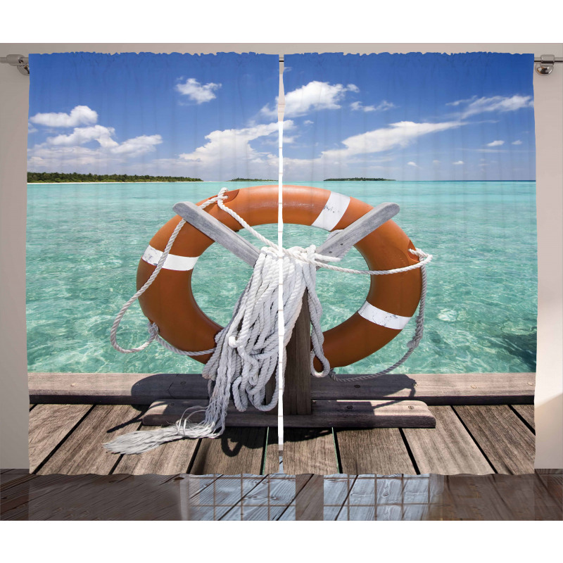 Summer Exotic Sea Curtain