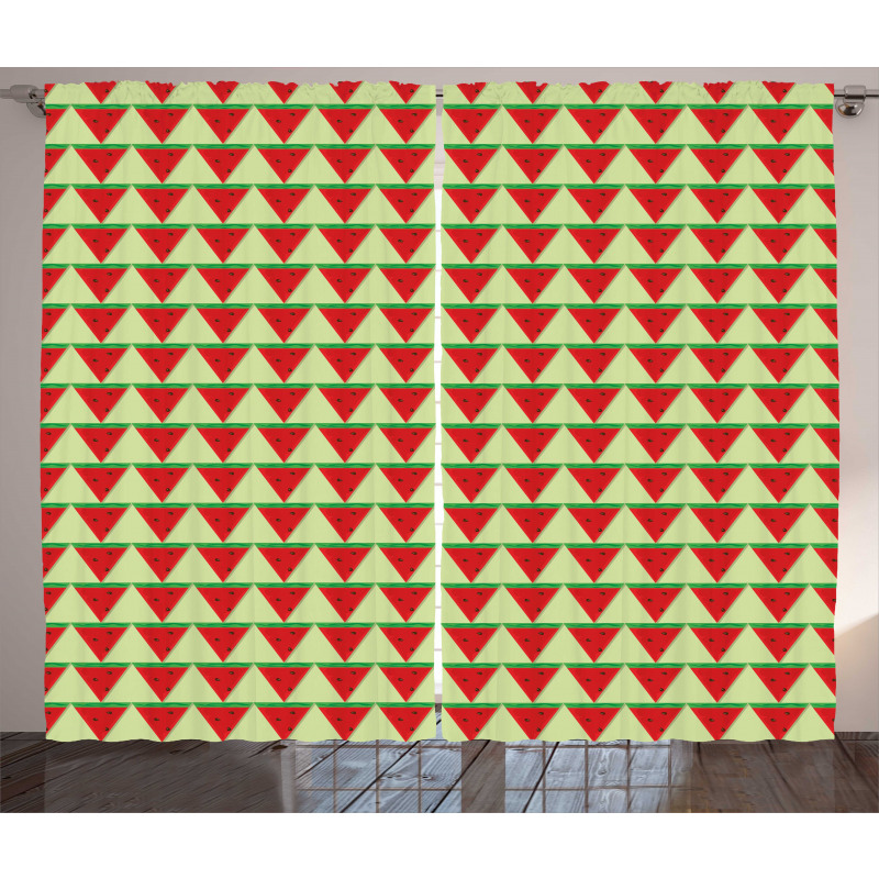 Triangle Watermelon Slices Curtain