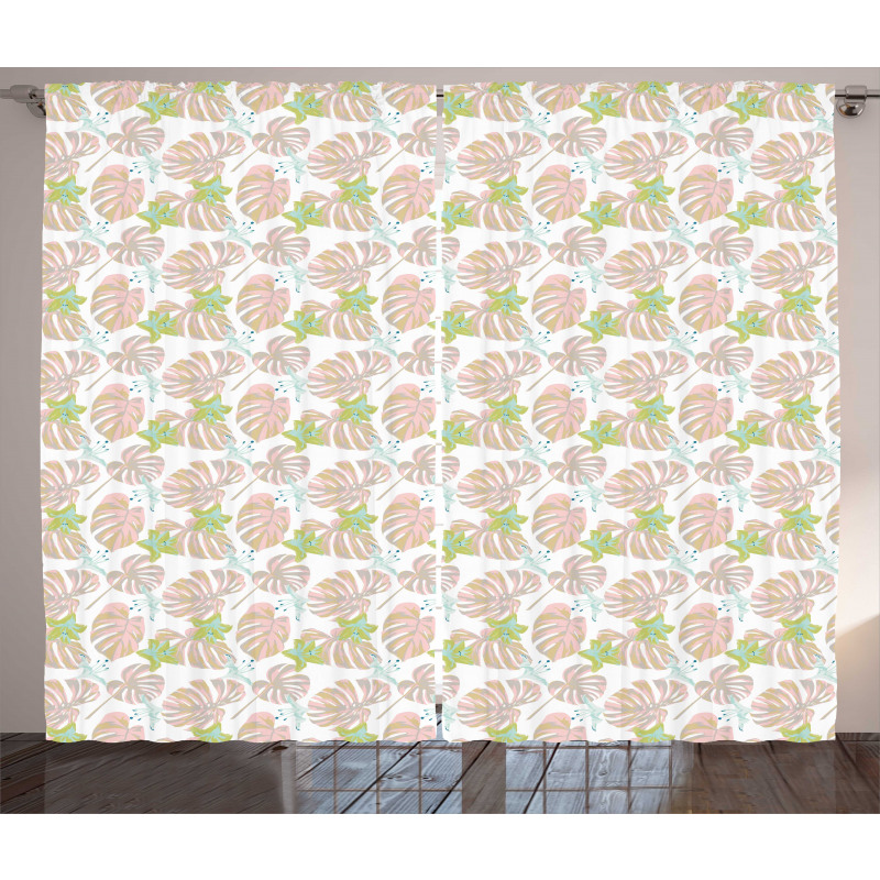 Hawaiian Leaves Pattern Curtain