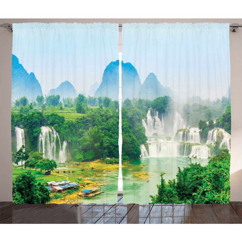 Misty Jungle Forest Curtain
