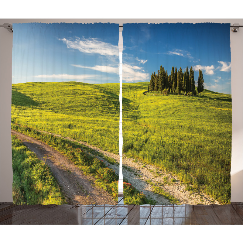 Tuscany Wildflowers View Curtain
