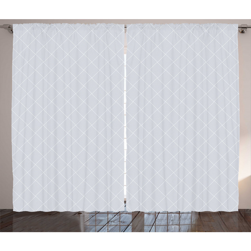 Diagonal Striped Rhombs Curtain