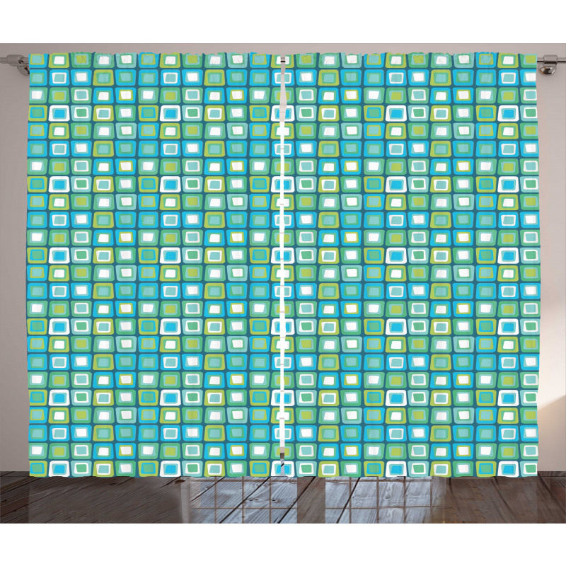 Nested Quirky Rectangles Curtain