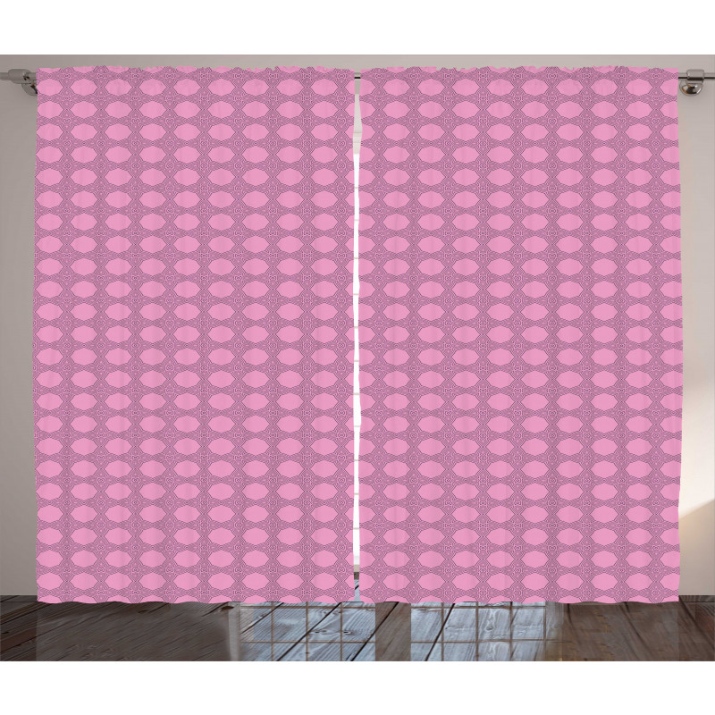 Symmetric Repetitive Art Curtain