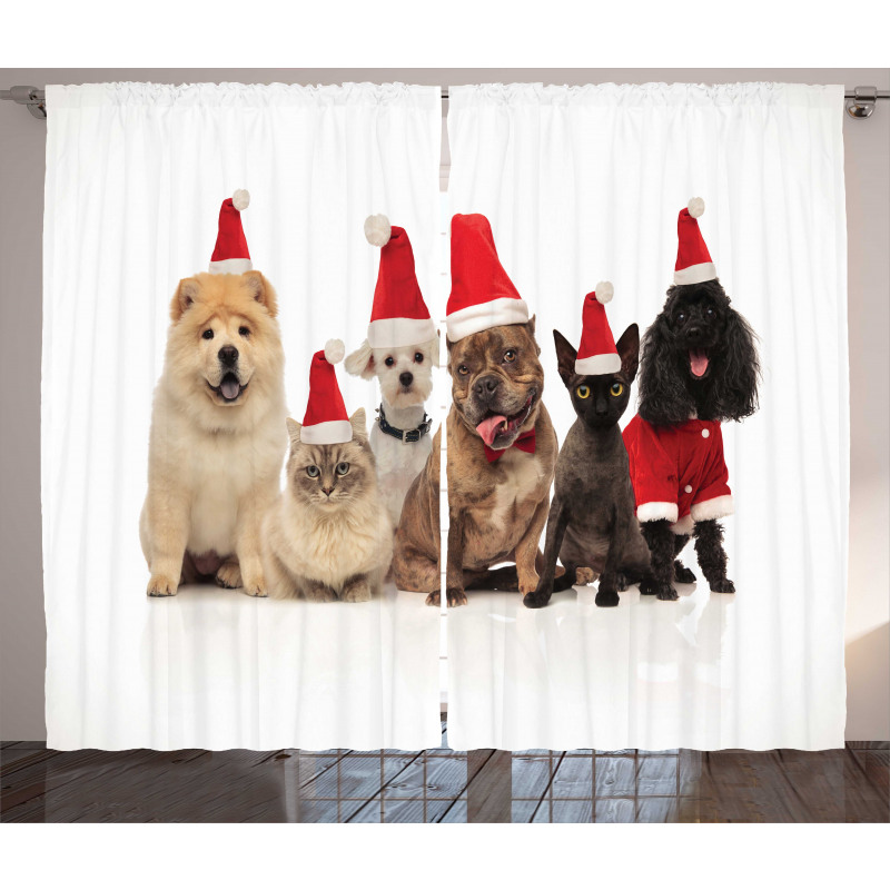 Team of Pets Panting Curtain