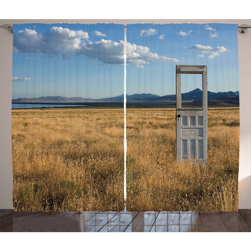 Field with Mountains Curtain