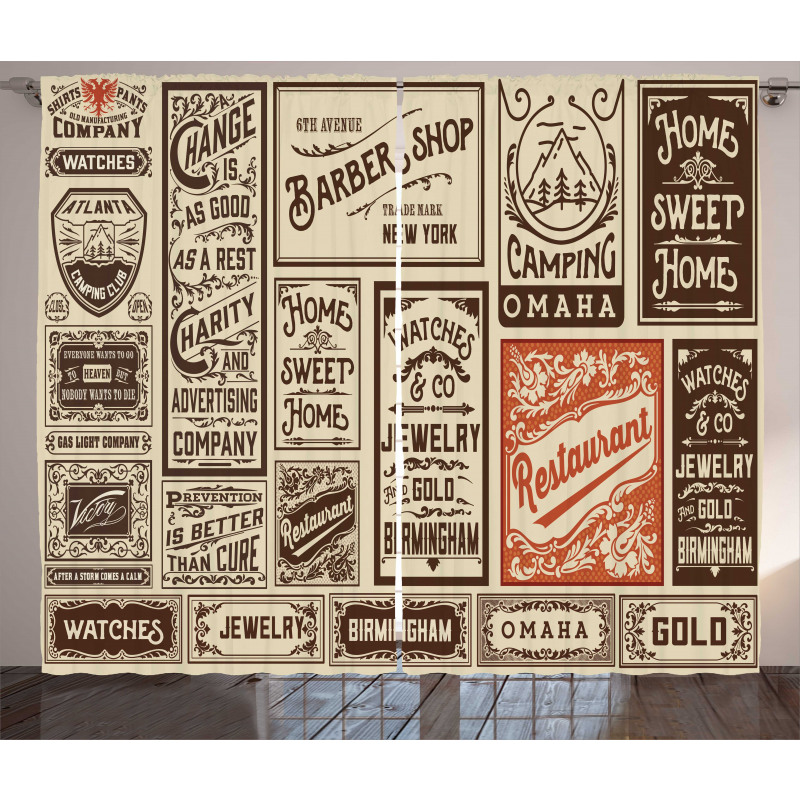 Pack Old Advertising Curtain
