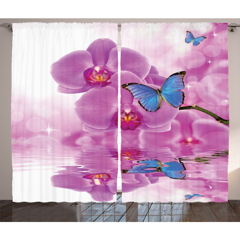 Orchid Bloom on Water Curtain
