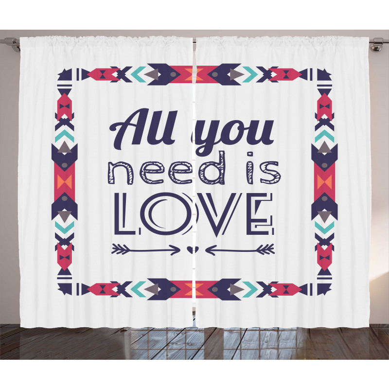 İlham Verici Perde Tribal Romantik Poster Boho Stili Aşk