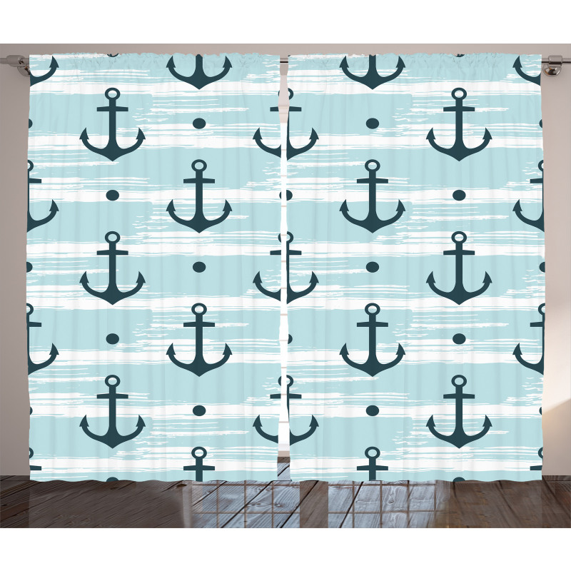 Pattern with Anchors Curtain