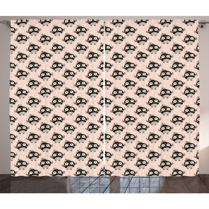 Little Owls Doodle Curtain