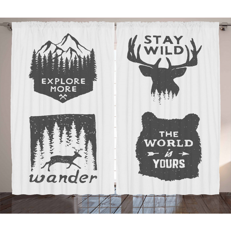 Stay Wild and Wander Curtain