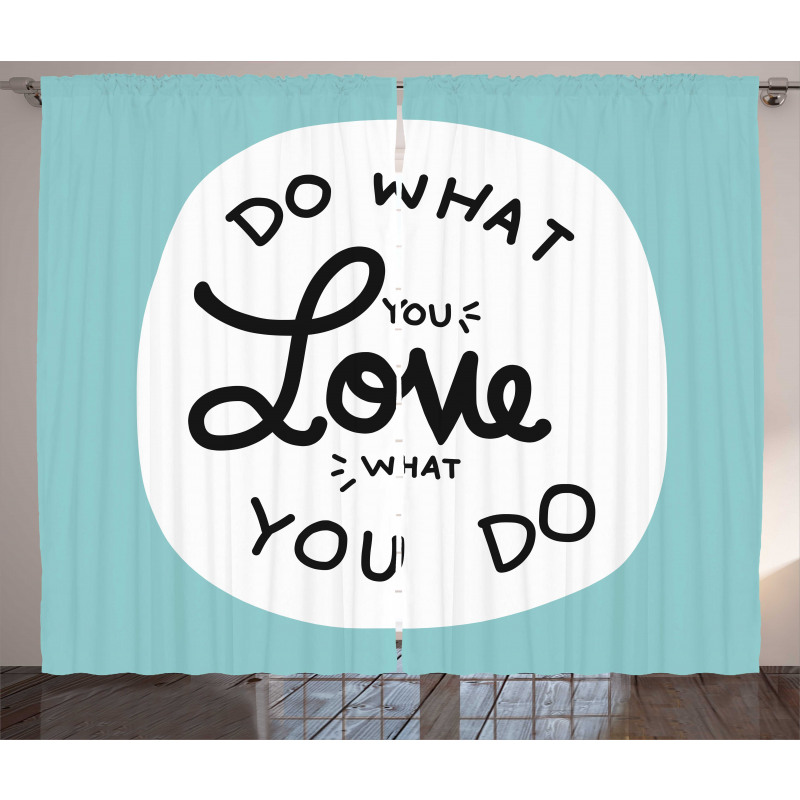 Positive Simple Wording Curtain