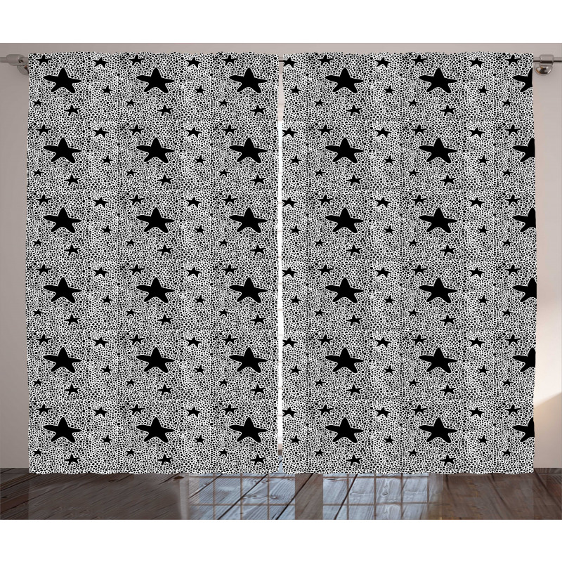 Creative Modern Stars Dots Curtain