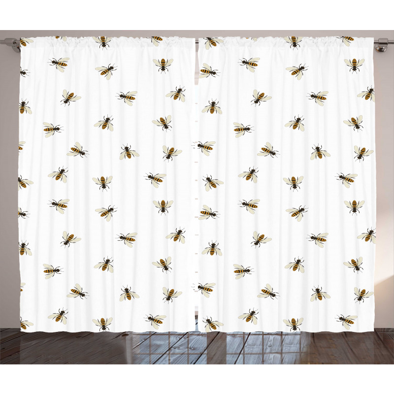 Flying Insects Pattern Curtain